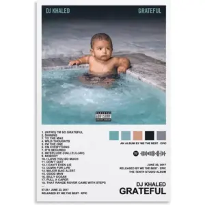 ALAYRA DJ Khaled Grateful Canvas Posters Wall Art Decor Room Bedroom Decoration Unframe-style12x18inch(30x45cm) 01