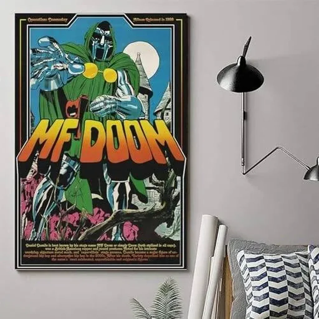 ALAYRA Doom Doomsday Album Hip-hop Comic Music Poster for Room Aesthetic Canvas Wall Art Bedroom, Living Room (Unframe 07, 12x18 inch) 01 - Image 4
