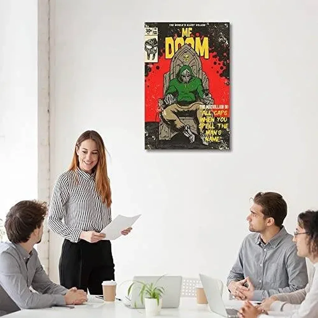 ALAYRA Doom Poster Home Decor Rapper Posters Hd Canvas Music Wall Art Hanging Picture Print Living Room Bedroom Decorative Painting (C, 16x24in Unframe) 01 - Image 2