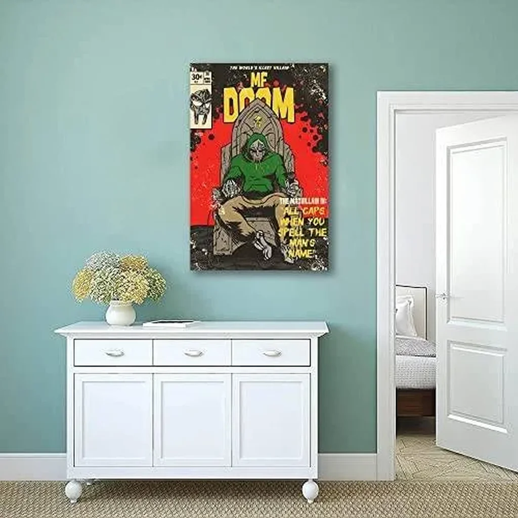 ALAYRA Doom Poster Home Decor Rapper Posters Hd Canvas Music Wall Art Hanging Picture Print Living Room Bedroom Decorative Painting (C, 16x24in Unframe) 01 - Image 4