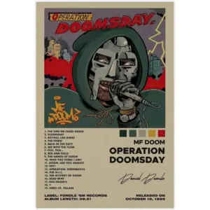 ALAYRA Doom Poster Oopeation DoomSday Album Cover Signature Art Canvas Poster Wall Art Decor Print Picture Paintings for Living Room Bedroom Decoration Unframe-style 12x18inch(30x45cm) 01