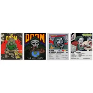 ALAYRA DOOM Posters Music Album Cover Poster Set for 4, Music Canvas Poster Aesthetic Living Room Painting Decor for Home Office 08x10inch(20x25cm) Unframe-style 01