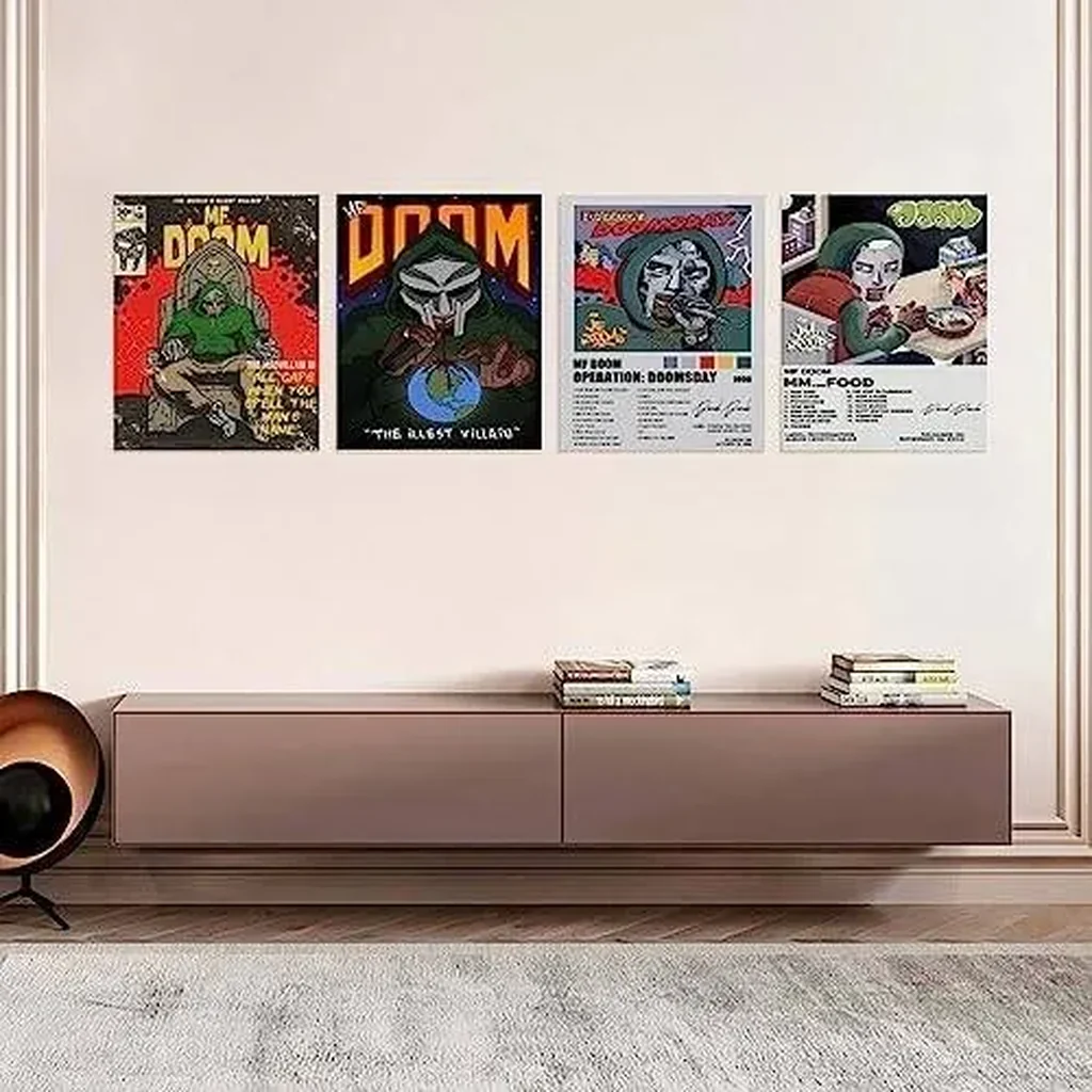 ALAYRA DOOM Posters Music Album Cover Poster Set for 4, Music Canvas Poster Aesthetic Living Room Painting Decor for Home Office 08x10inch(20x25cm) Unframe-style 01 - Image 2