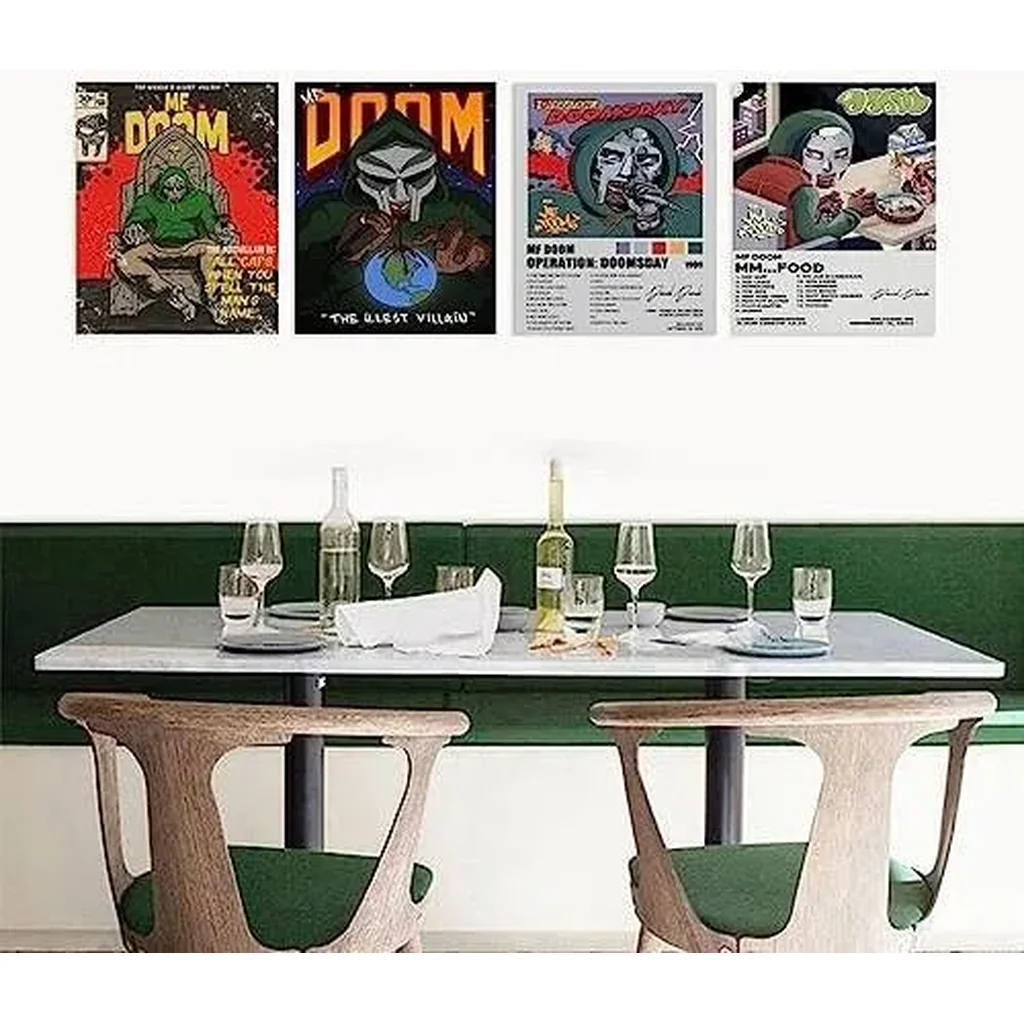 ALAYRA DOOM Posters Music Album Cover Poster Set for 4, Music Canvas Poster Aesthetic Living Room Painting Decor for Home Office 08x10inch(20x25cm) Unframe-style 01 - Image 3