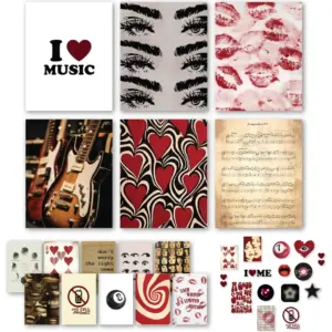 ALAYRA Downtown Girl Room Decor - Downtown Girl Posters, Vintage Coquette Aesthetic Room Decor Y2k Poster, Retro Red Rockstar Pictures, Coquette Wall Art Prints for Dorm (8x10 UNFRAMED) 01