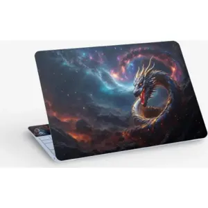 ALAYRA Dragon Galaxy Stars Space Fantasy, Laptop Skin Sticker Decal, 13.3 14 15 15.4 15.6 Inch Laptop Universal Vinyl Skin Sticker Cover, Dustproof, Waterproof, Decal Protector With Free 2 Wrist Pads