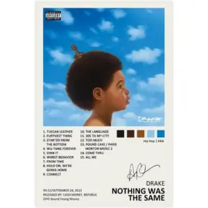 ALAYRA Drake Poster Nothing Was The Same Music Album Cover Signed Limited Edition Canvas Poster Bedroom Decor Sports Landscape Office Room Decor Gift Unframe 16x24inch(40x60cm) 01