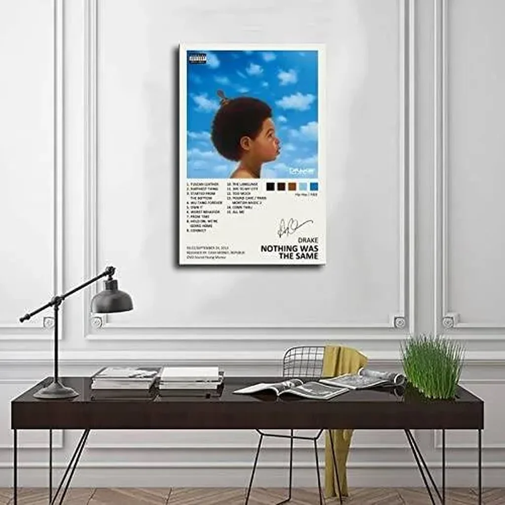 ALAYRA Drake Poster Nothing Was The Same Music Album Cover Signed Limited Edition Canvas Poster Wall Art Decor Print Picture Paintings for Living Room Bedroom Decoration Unframe 12x18inch(30x45cm) 01 - Image 2