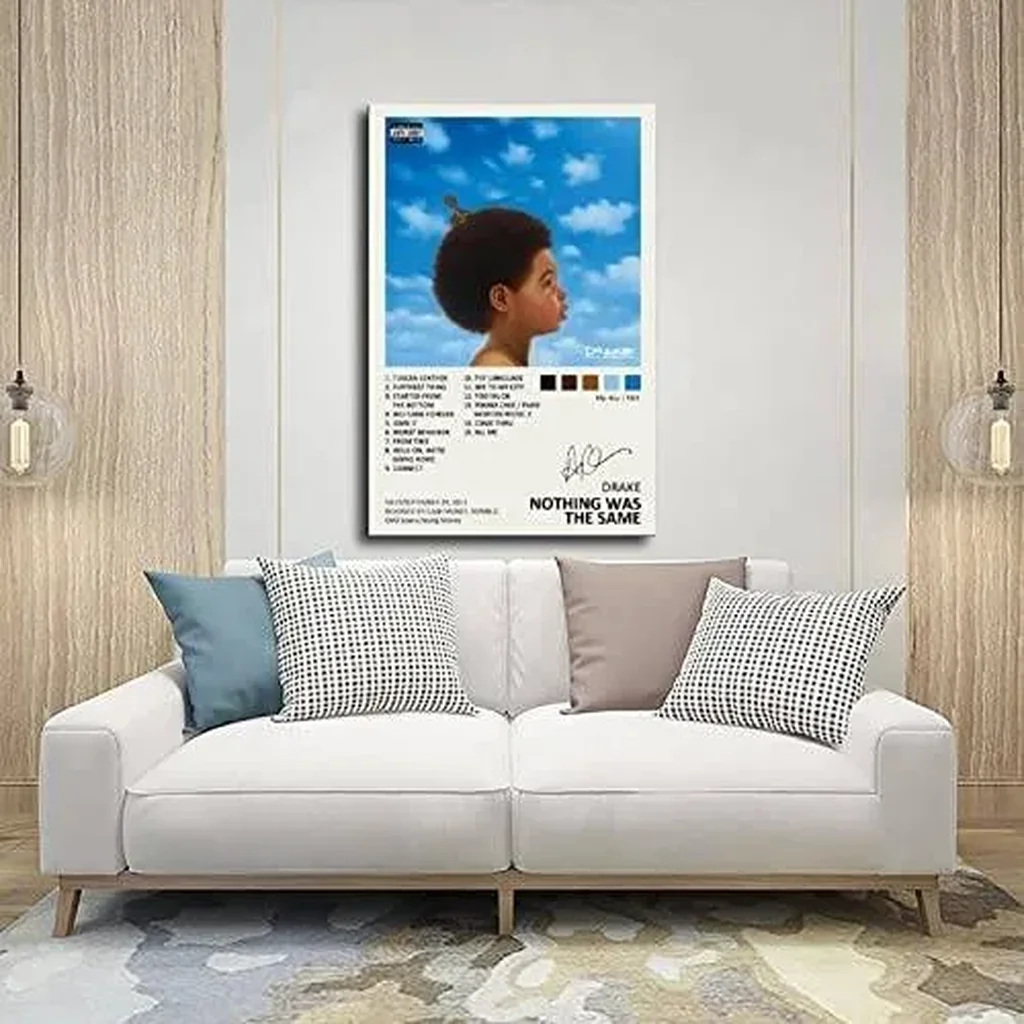 ALAYRA Drake Poster Nothing Was The Same Music Album Cover Signed Limited Edition Canvas Poster Wall Art Decor Print Picture Paintings for Living Room Bedroom Decoration Unframe 12x18inch(30x45cm) 01 - Image 4
