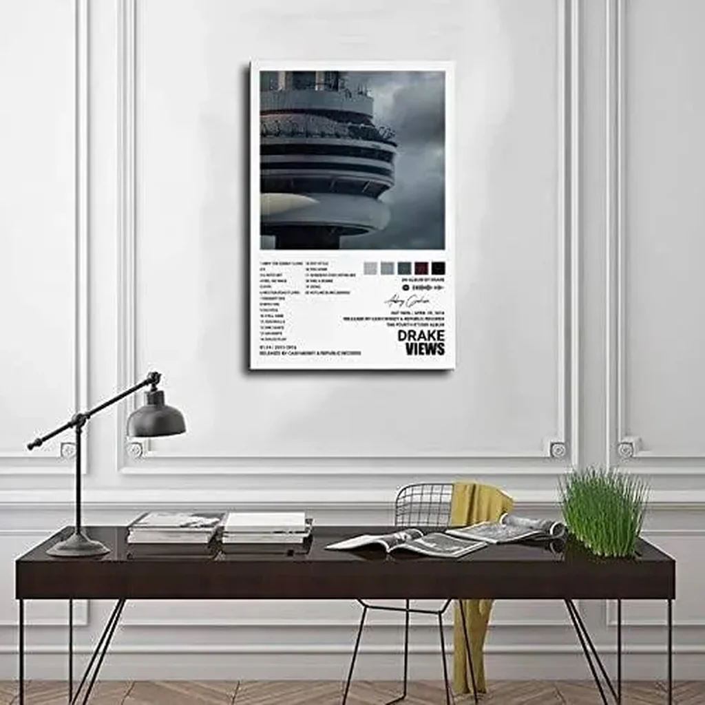 ALAYRA Drake Views Album Cover Poster Wall Art Print Decor Canvas for Room Aesthetic Unframed 16x24inch (40x60cm) 01 - Image 2