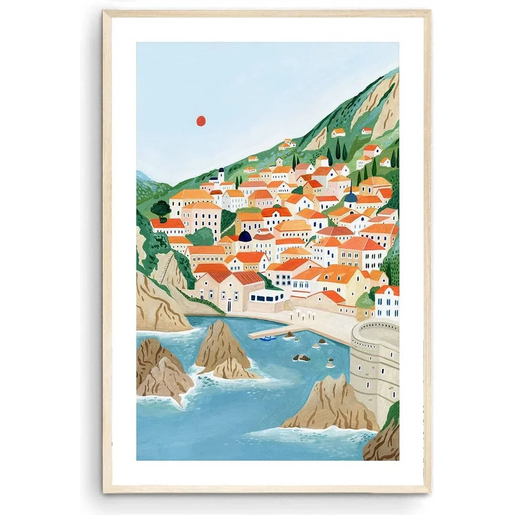 ALAYRA Dubrovnik Art Print - Croatia Art, Dubrovnik Poster - Travel Gift & Home Decor (Unframed) (16x24) 01