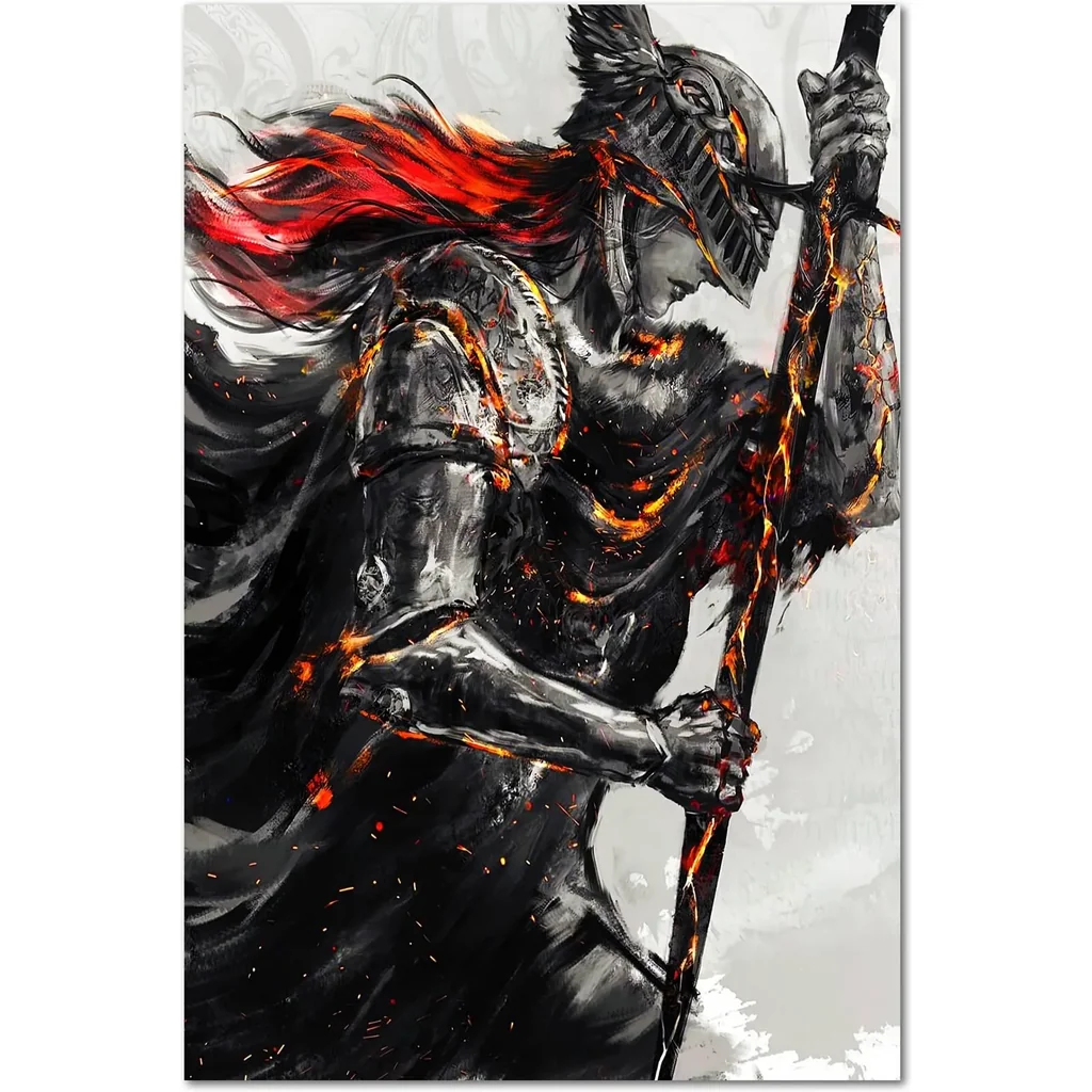 ALAYRA Elden Ring Gaming Poster Malenia Canvas Print Collection Gift for Game Fans 12x18 Inch Unframed 01