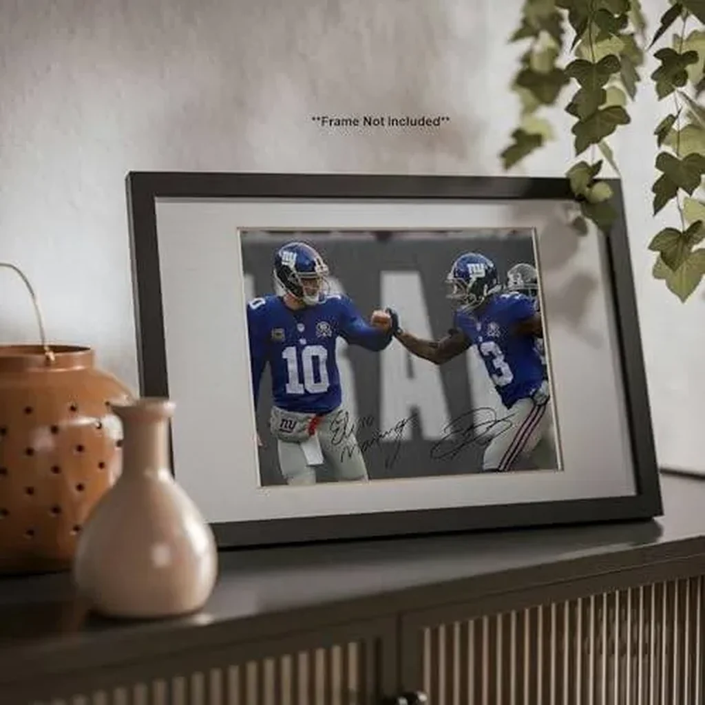 ALAYRA Eli Manning Odell Beckham Jr Signed Photo Autograph Print Wall Art Home Decor 01 - Image 5