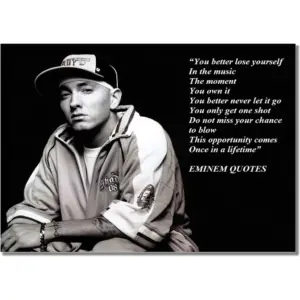 ALAYRA Eminem A3 Unframed American Rapper Music Star Poster Inspirational Quote Photo Picture 01