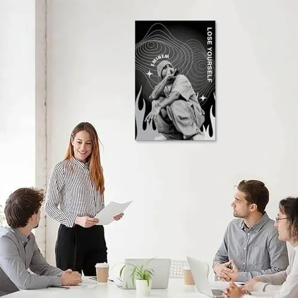 ALAYRA Eminem Poster Music Rapper Vintage Poster Decorative Painting Canvas Wall Posters And Art Picture Print Modern Family Bedroom Decor Posters 12x18inch(30x45cm) 01 - Image 4