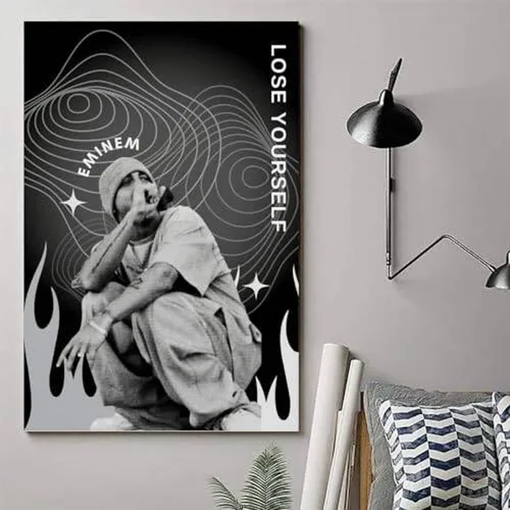 ALAYRA Eminem Poster Music Rapper Vintage Poster Decorative Painting Canvas Wall Posters And Art Picture Print Modern Family Bedroom Decor Posters 12x18inch(30x45cm) 01 - Image 5