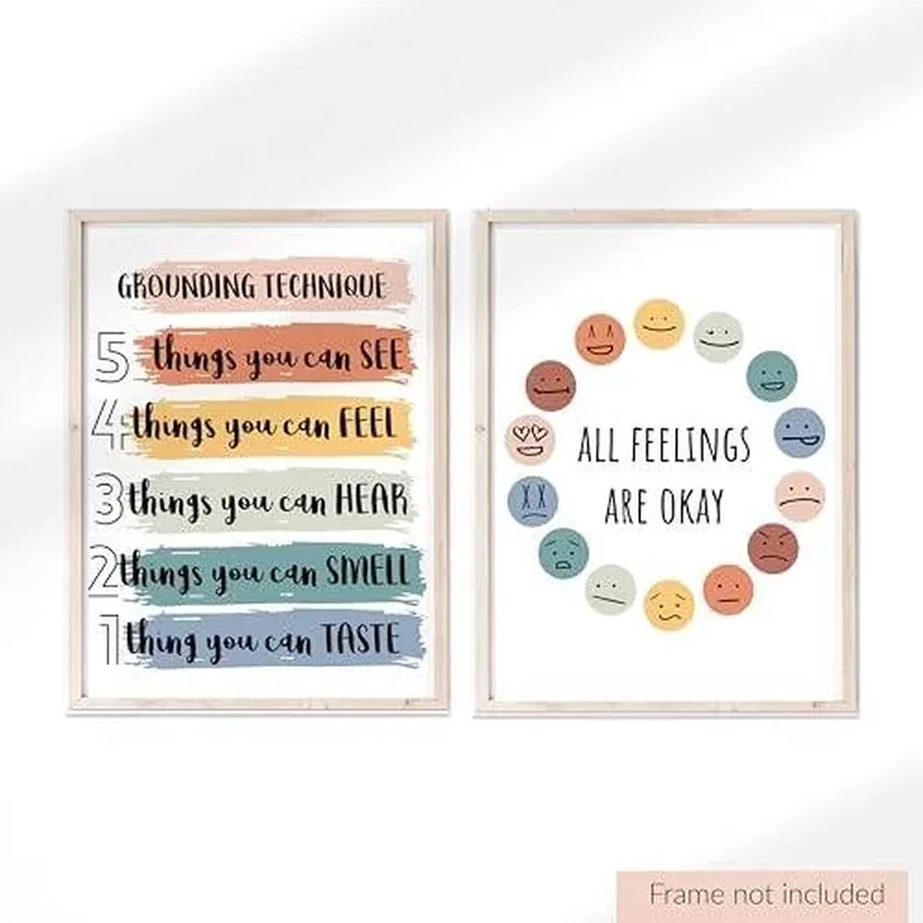 ALAYRA EmotionsOmega 8 Large Psychology Posters Therapy Office Decor School Counselor or Psychologist Wall Art Prints Positive Quotes Mindfulness Mental Health Bundle for Classroom Home Unframed 11x14 - Image 2