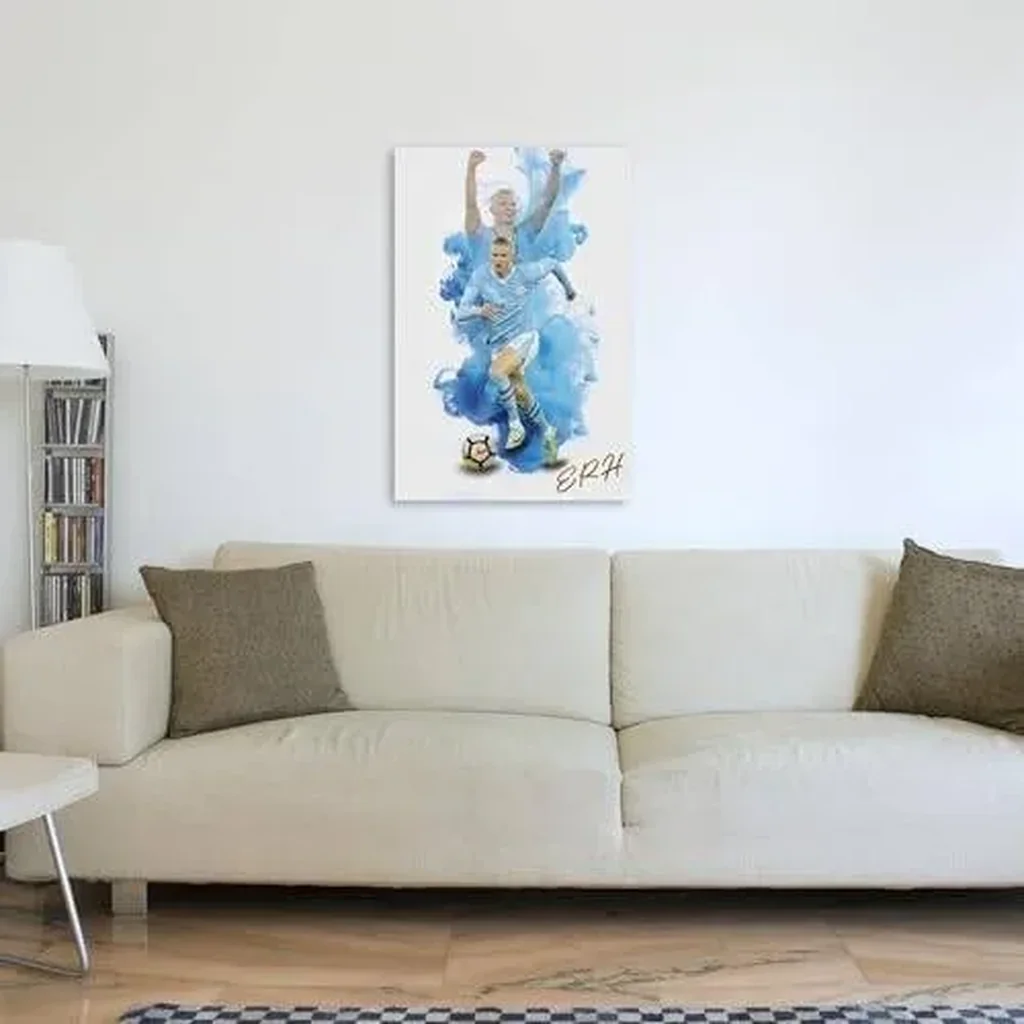 ALAYRA Erling Haaland Poster Wall Art Canvas Print Poster Home Decor Canvas Poster Unframe 16x24inch(40x60cm) 01 - Image 2