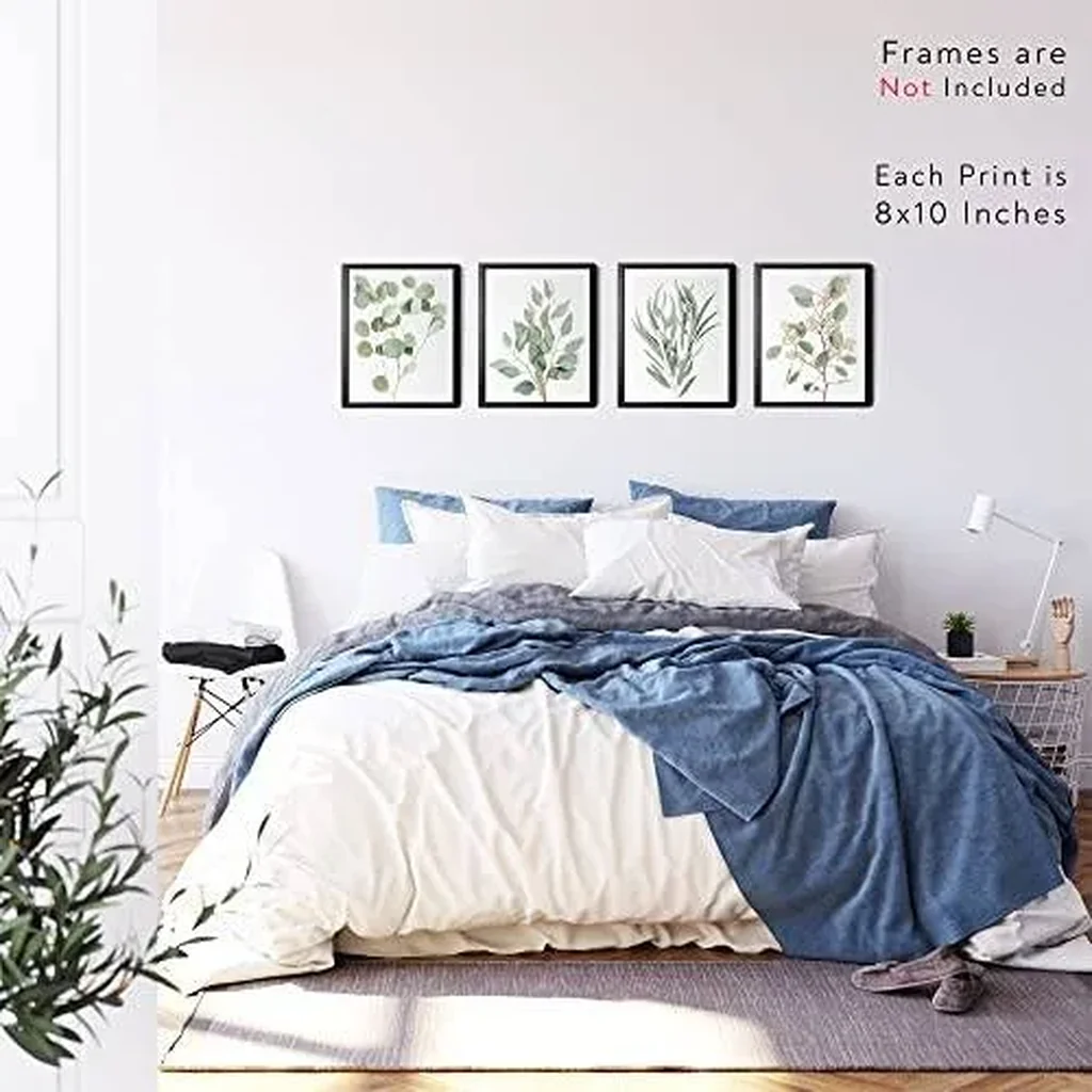 ALAYRA Eucalyptus Wall Decor, Set of 4, Unframed, 8x10 inches, Botanical Prints, Bathroom Wall Decor 01 - Image 5