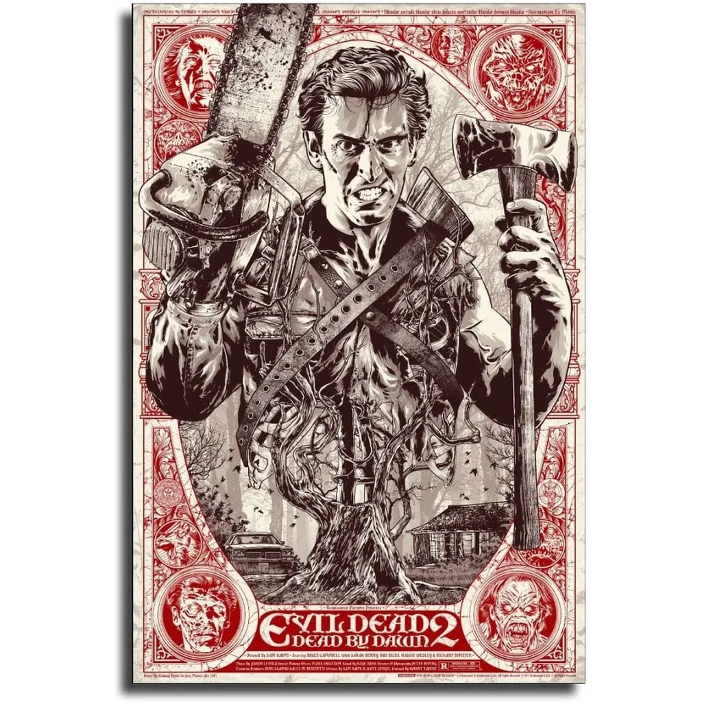 ALAYRA Evil Dead Horror Movie Poster Decorative Painting Canvas Wall Art Living Room Posters Bedroom Painting 12x18inch(30x45cm) 01