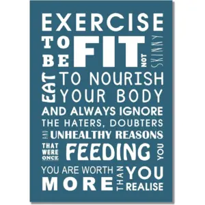 ALAYRA Exercise A3 Unframed Motivation Inspiration Quote Poster Fit Gym Fitness Muscle Sport Photo Picture 01