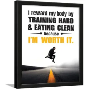 ALAYRA Exercise Quotes Fra - Run Workout Quotes Fra - Exercise Posters - Gym Quotes Wall Fra - (13.5 X 10.5 Inches) (Exercise - Image - White) 01