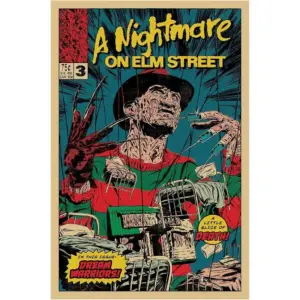 ALAYRA Family Decorative Wall Art Canvas Poster Modern Home Decor, Gift-Ready, Bedroom, Living Room Unframed (A Nightmare on ELM Street, 12x18 inch) 01