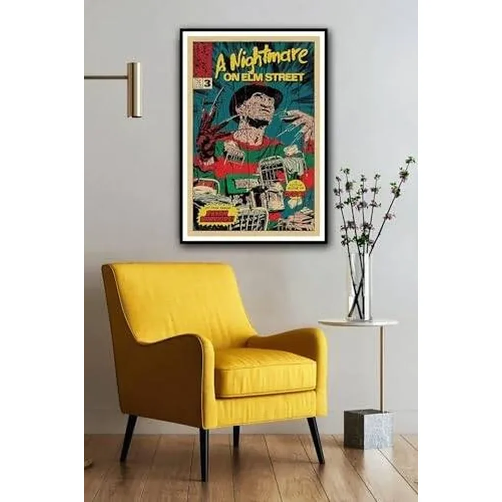ALAYRA Family Decorative Wall Art Canvas Poster Modern Home Decor, Gift-Ready, Bedroom, Living Room Unframed (A Nightmare on ELM Street, 12x18 inch) 01 - Image 3