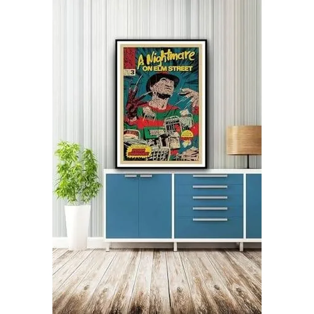 ALAYRA Family Decorative Wall Art Canvas Poster Modern Home Decor, Gift-Ready, Bedroom, Living Room Unframed (A Nightmare on ELM Street, 12x18 inch) 01 - Image 4