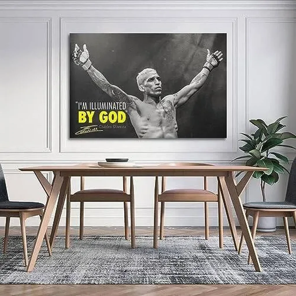 ALAYRA Famous Boxer Charles Oliveira Inspirational Signed Poster For High School Classroom Wall Art Canvas Printing. Unframe-style-4, 16x24inch(40x60cm) 01 - Image 3