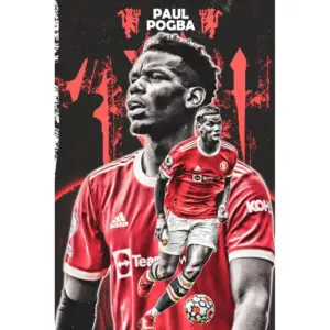 ALAYRA Famous Football Superstar Poster Prints Wall Decor Bedroom for Living Room Sport Room Gift for Fan Football Size 11.7x16.5 inch UNFRAMED (Paul Pogba) 01