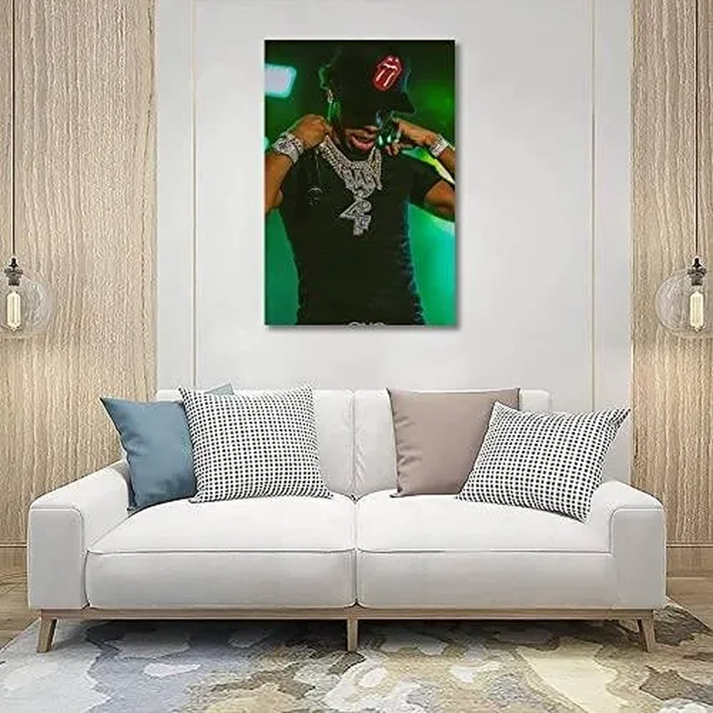 ALAYRA Famous Singer Lil Baby Posters Art Wall Poster Canvas Poster Bedroom Decor Sports Landscape Office Room Decor Gift (A, 16x24in Unframe) 01 - Image 3