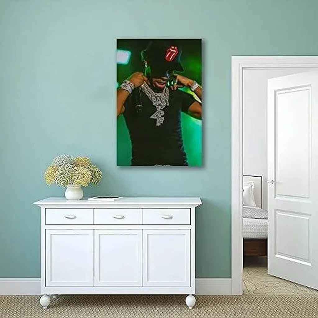 ALAYRA Famous Singer Lil Baby Posters Art Wall Poster Canvas Poster Bedroom Decor Sports Landscape Office Room Decor Gift (A, 16x24in Unframe) 01 - Image 4