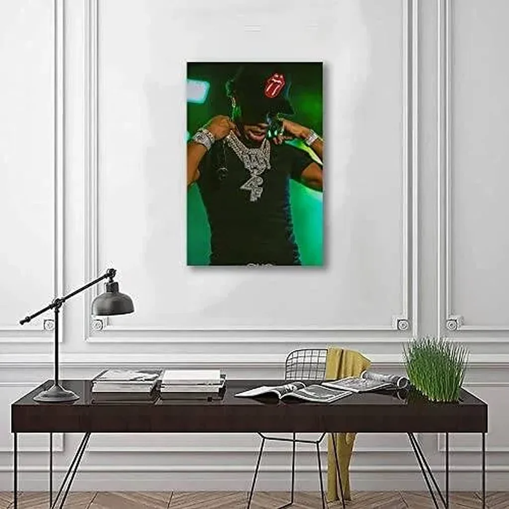 ALAYRA Famous Singer Lil Baby Posters Art Wall Poster Canvas Poster Bedroom Decor Sports Landscape Office Room Decor Gift (A, 16x24in Unframe) 01 - Image 5
