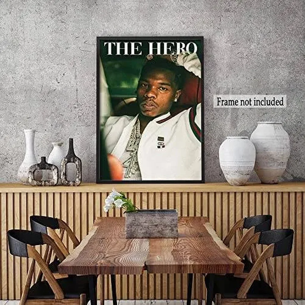 ALAYRA Famous Singer Lil Baby Posters Art Wall Poster Canvas Poster Bedroom Decor Sports Landscape Office Room Decor Gift (C, 12x18in Unframe) 01 - Image 2