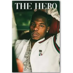 ALAYRA Famous Singer Lil Baby Posters Art Wall Poster Canvas Poster Bedroom Decor Sports Landscape Office Room Decor Gift (C, 16x24in Unframe) 01