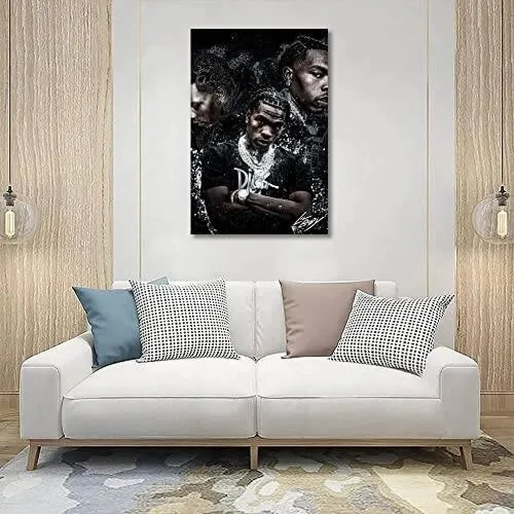 ALAYRA Famous Singer Lil Baby Posters Art Wall Poster Canvas Poster Bedroom Decor Sports Landscape Office Room Decor Gift (D, 12x18in Unframe) 01 - Image 3