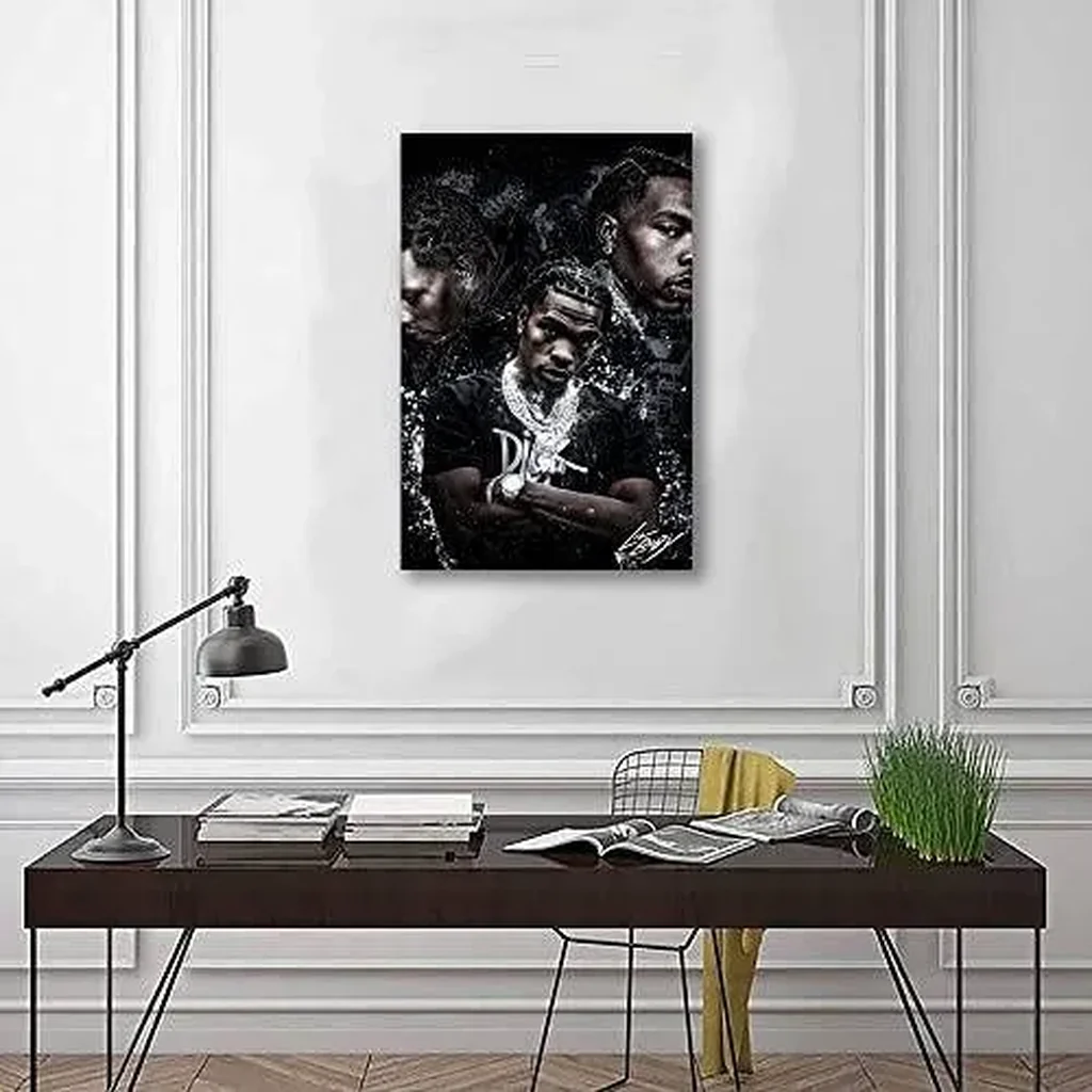 ALAYRA Famous Singer Lil Baby Posters Art Wall Poster Canvas Poster Bedroom Decor Sports Landscape Office Room Decor Gift (D, 12x18in Unframe) 01 - Image 5