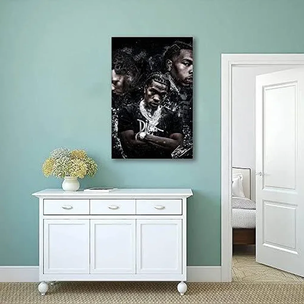 ALAYRA Famous Singer Lil Baby Posters Art Wall Poster Canvas Poster Bedroom Decor Sports Landscape Office Room Decor Gift (D, 16x24in Unframe) 01 - Image 4