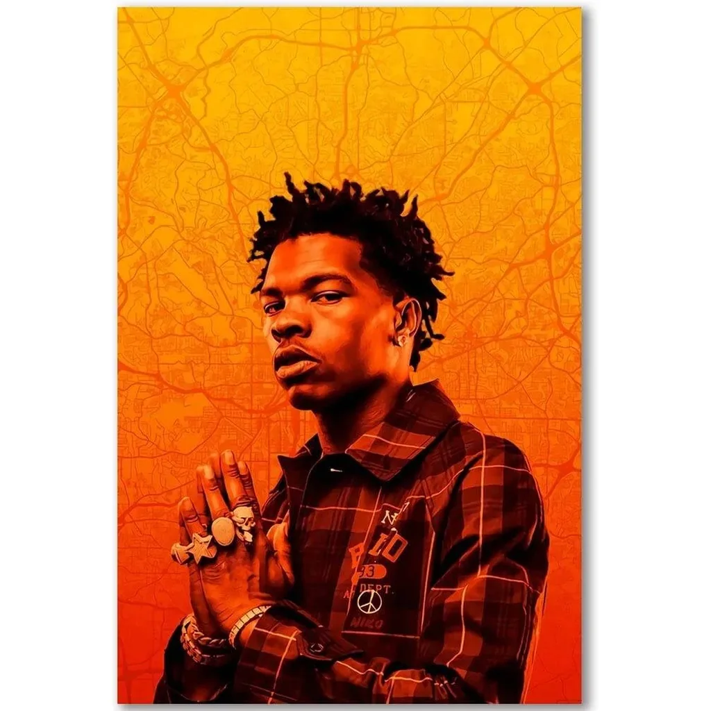 ALAYRA Famous Singer Lil Baby Posters Art Wall Poster Canvas Poster Bedroom Decor Sports Landscape Office Room Decor Gift (F, 12x18in Unframe) 01