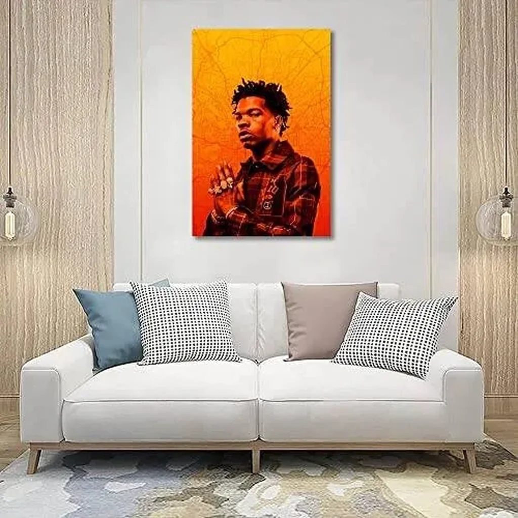 ALAYRA Famous Singer Lil Baby Posters Art Wall Poster Canvas Poster Bedroom Decor Sports Landscape Office Room Decor Gift (F, 12x18in Unframe) 01 - Image 3