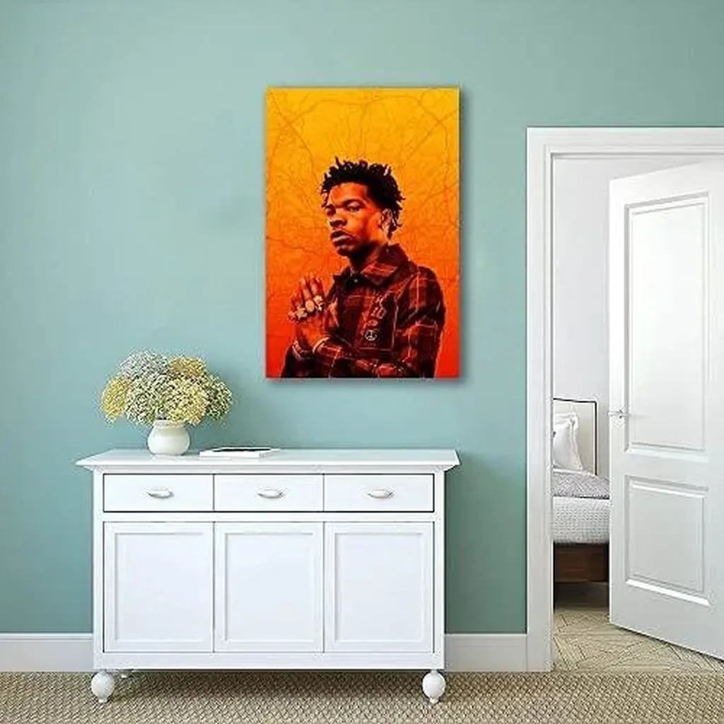 ALAYRA Famous Singer Lil Baby Posters Art Wall Poster Canvas Poster Bedroom Decor Sports Landscape Office Room Decor Gift (F, 16x24in Unframe) 01 - Image 4