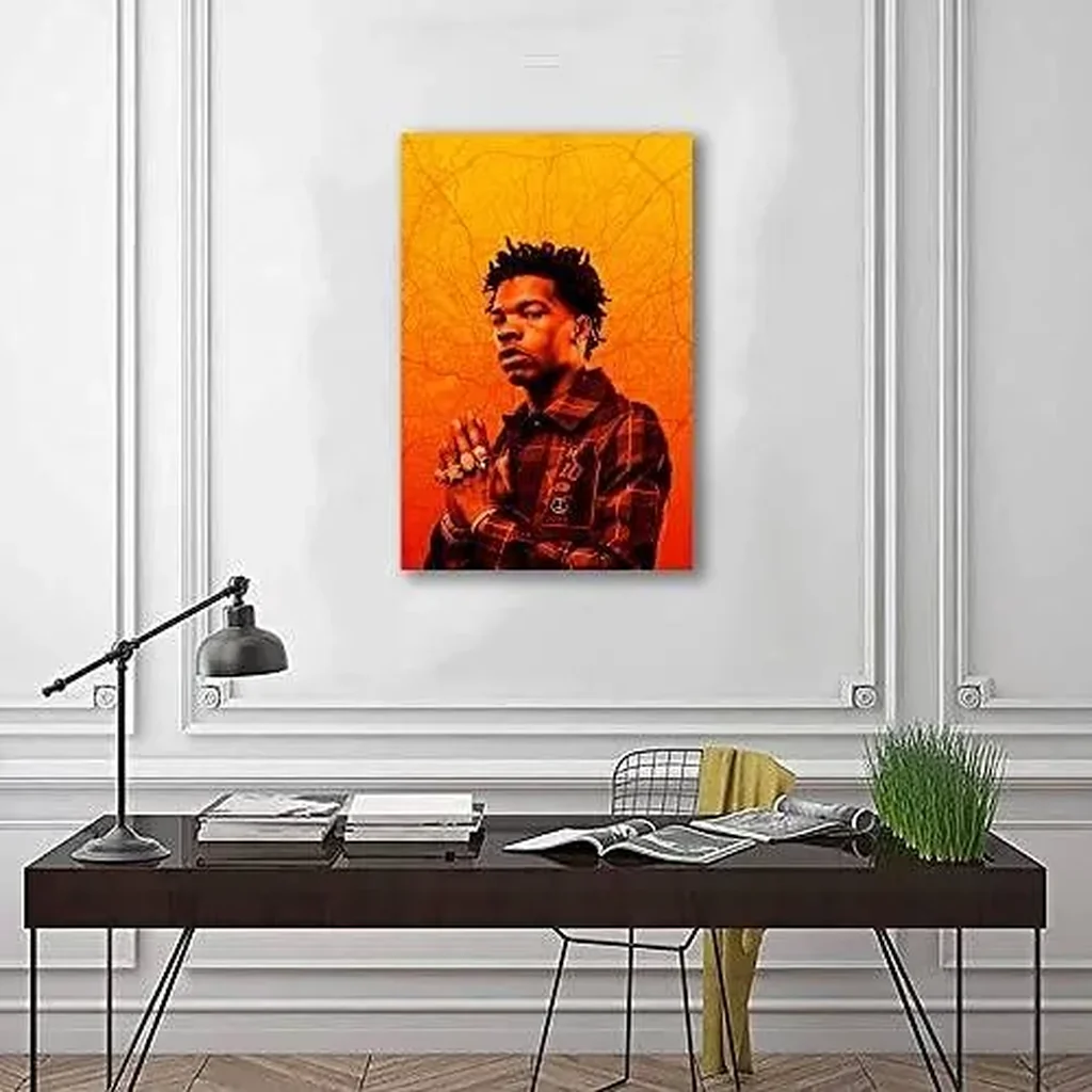 ALAYRA Famous Singer Lil Baby Posters Art Wall Poster Canvas Poster Bedroom Decor Sports Landscape Office Room Decor Gift (F, 16x24in Unframe) 01 - Image 5