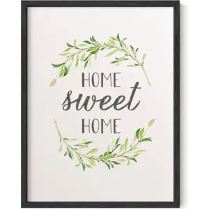 ALAYRA Farmhouse Framed Sign - Home Sweet Home Signs For Home Decor Wall, Entryway Wall Decor, Wood Framed Signs, Farmhouse Sign, Barnyard Wall Decor, Entryway Signs (12x16, Black Framed) 01
