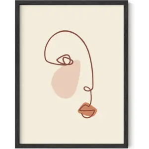 ALAYRA Female Figure Wall Art Line Drawing - Single Line Drawing Wall Art Woman Art Print Line Art Wall Decor Minimalist Wall Decor 12" x 16" UNFRAMED 01