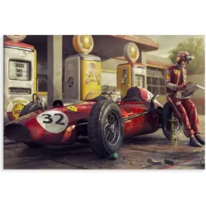 ALAYRA Ferrar poster Formula 1 Racing Potser Vintage Posters 2023 Ferrri Car Canvas Prints Painting Unframe-style 12x18inch(30x45cm) 01