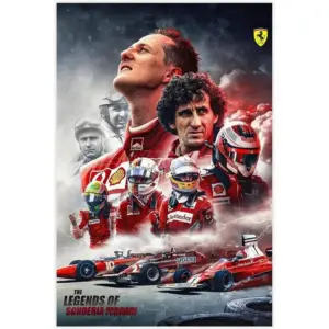 ALAYRA Ferrari poster Formula 1 Racing Potser Vintage Posters 2023 Ferrri Car Canvas Prints Painting Unframe-style 12x18inch(30x45cm) 01