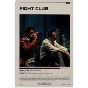 ALAYRA Fight Poster Club Movie Poster Movie Decorative Painting Canvas Bed Room Art Living Room Decor Modern Aesthetic Poster 12x18inch(30x45cm) Unframe-style 01