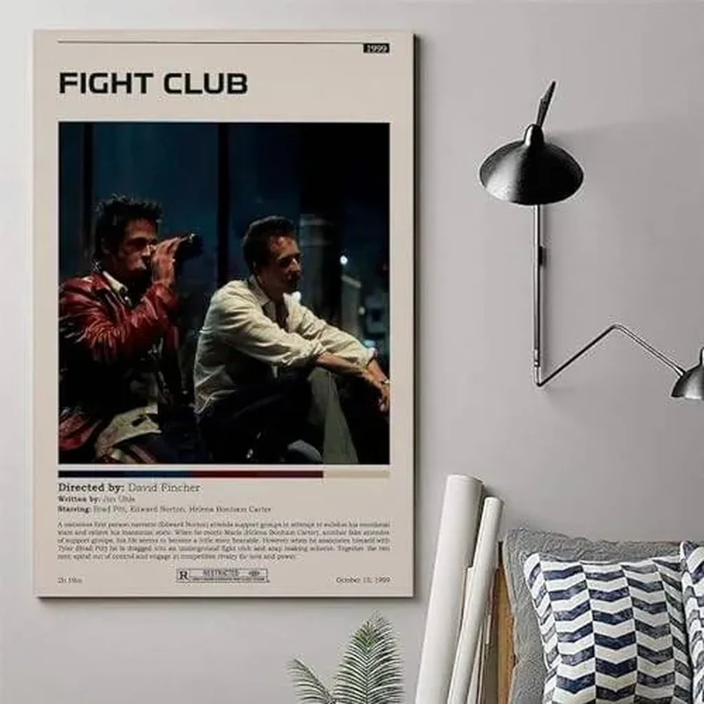 ALAYRA Fight Poster Club Movie Poster Movie Decorative Painting Canvas Bed Room Art Living Room Decor Modern Aesthetic Poster 12x18inch(30x45cm) Unframe-style 01 - Image 4