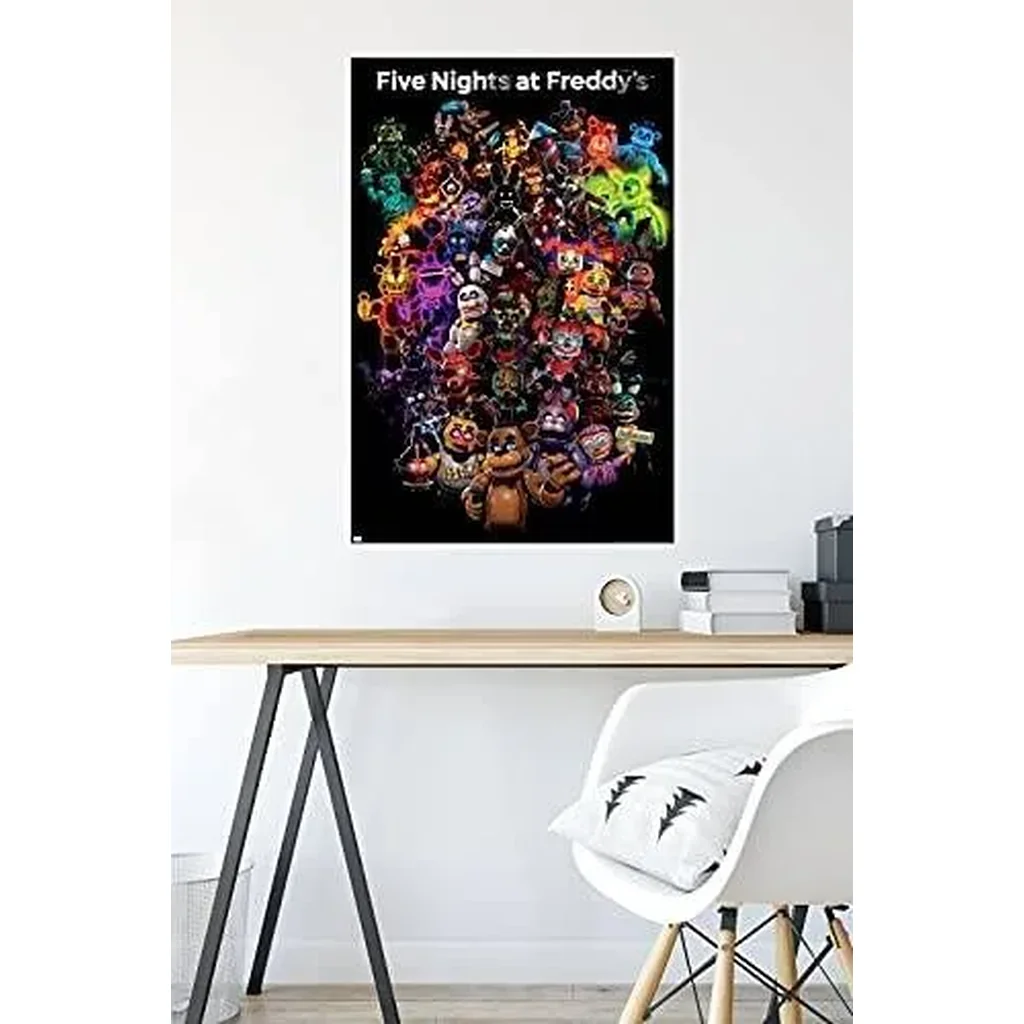 ALAYRA Five Nights at Freddy's Special Delivery-Collage Wall Poster, 22.375" x 34", Unframed Version, Bathroom 01 - Image 3